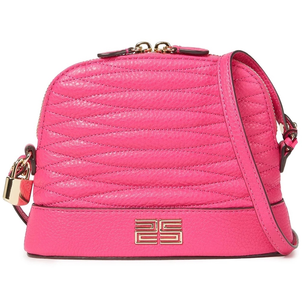Last One!!!Fuchsia Thelma quilted pebbled-leather shoulder bag from SANDRO